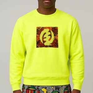 Vibrant Yellow Graphic Sweatshirt
